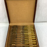 Box of 12 old dessert forks