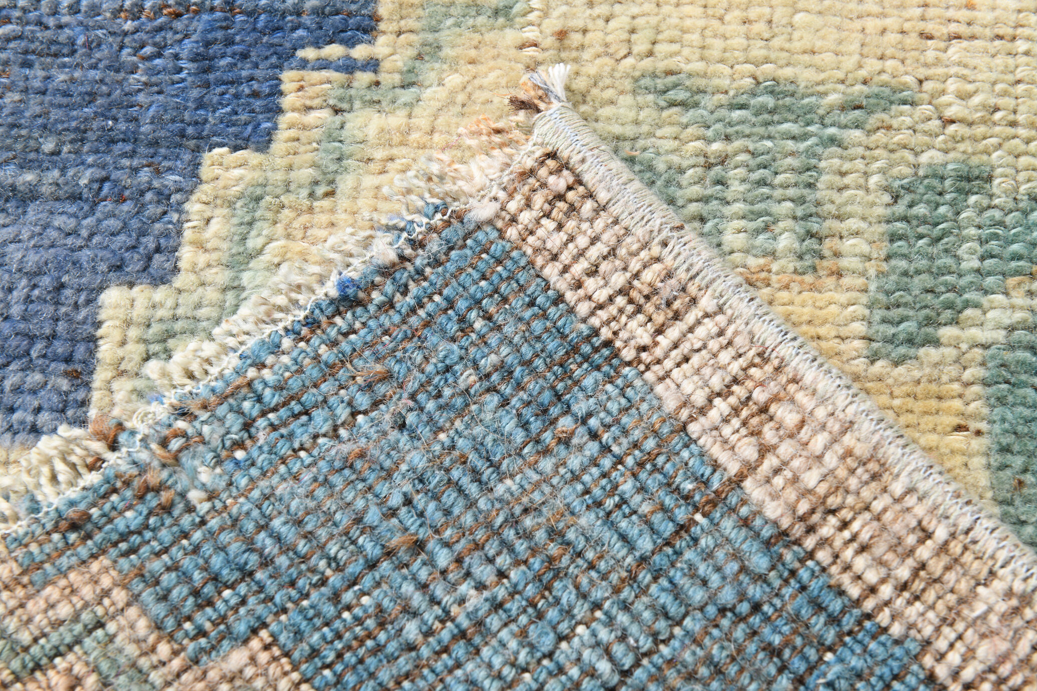 1X2 Blue vintage door mat rug, 1x2 Blue door mat rug, 2.7x1.5 Ft