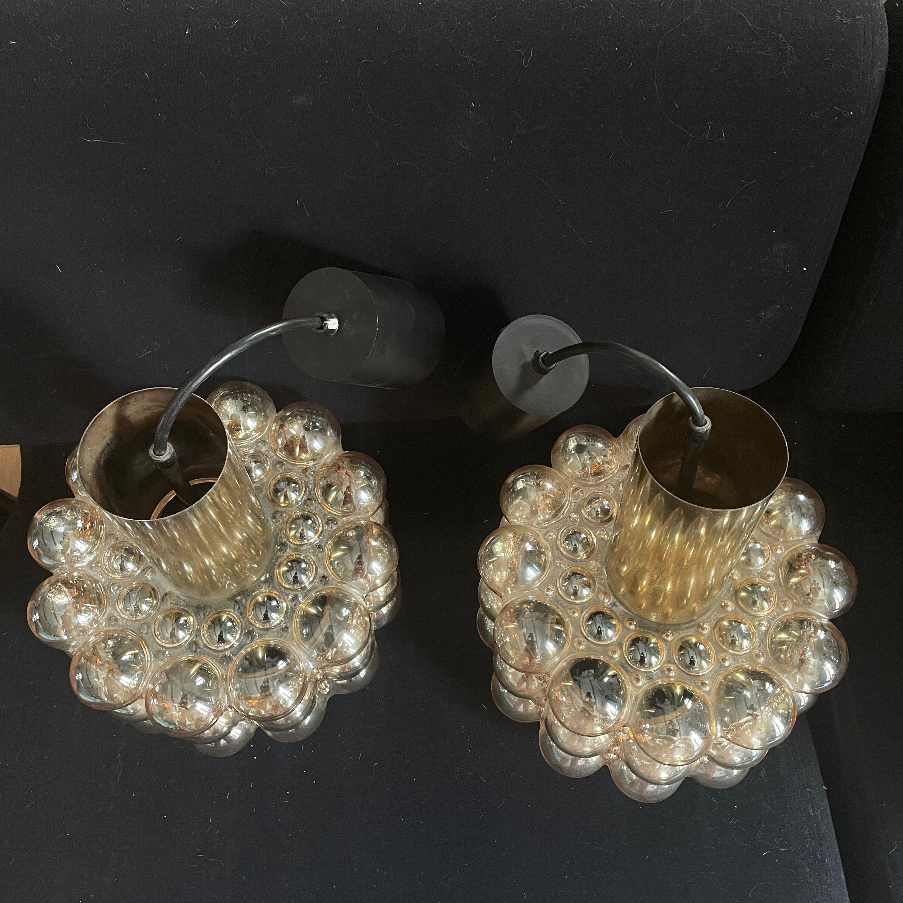 suspension bubble Helena Tynell Limburg glass lamp 1970 design