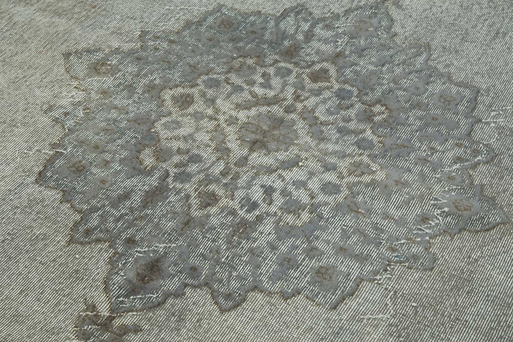 Overdyed Wool Vintage Handmade Carved Rug 169 cm x 288 cm