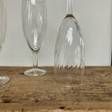 6 Vintage Twisted Flutes France