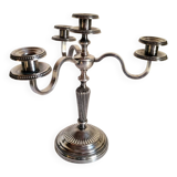Silver-plated metal candelabrum chandelier SNPA with 4 lights