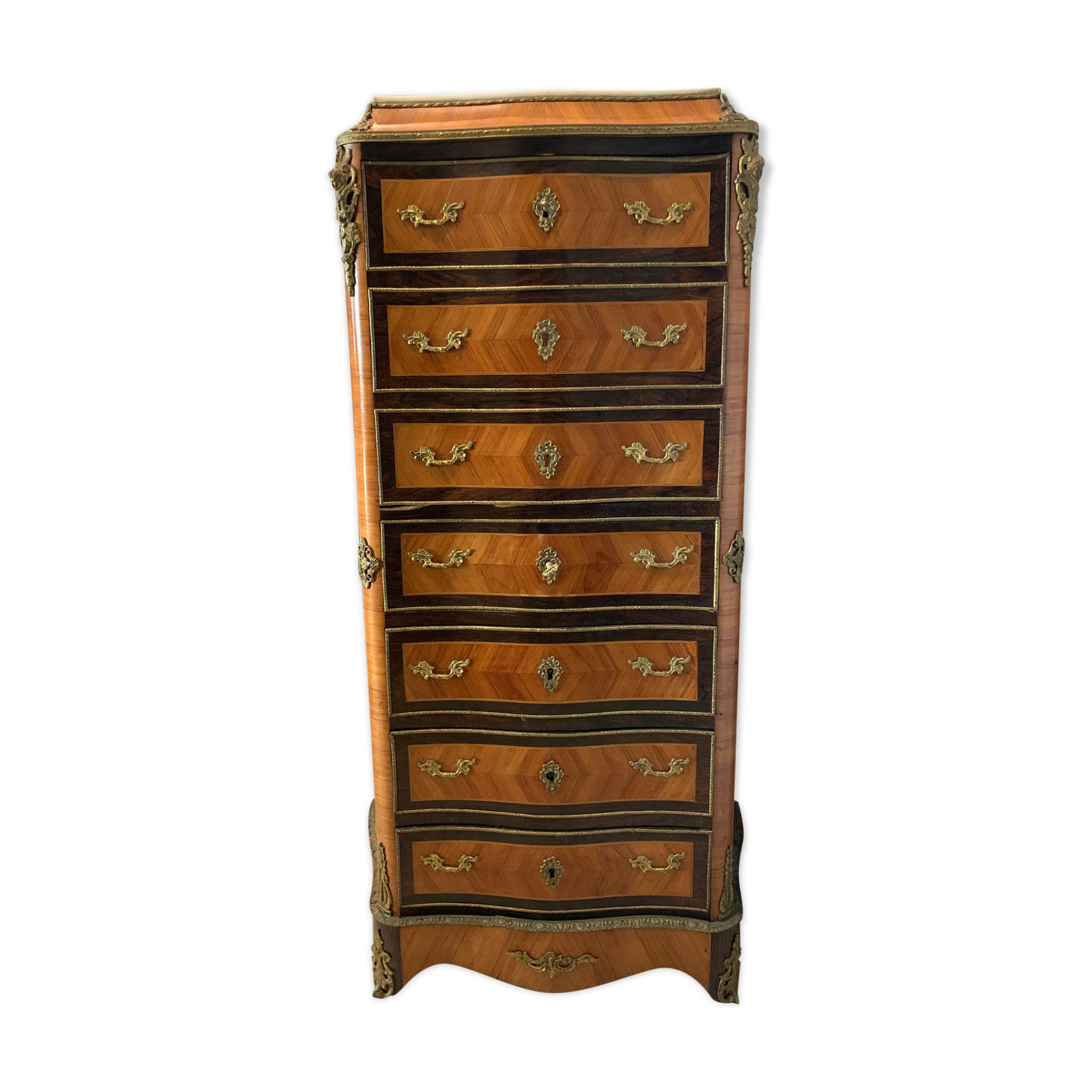 Secretary Napoleon III in rosewood and rosewood Marble top
