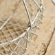 Small vintage white metal harvest basket