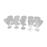 Set of 10 glasses of wine, 50s