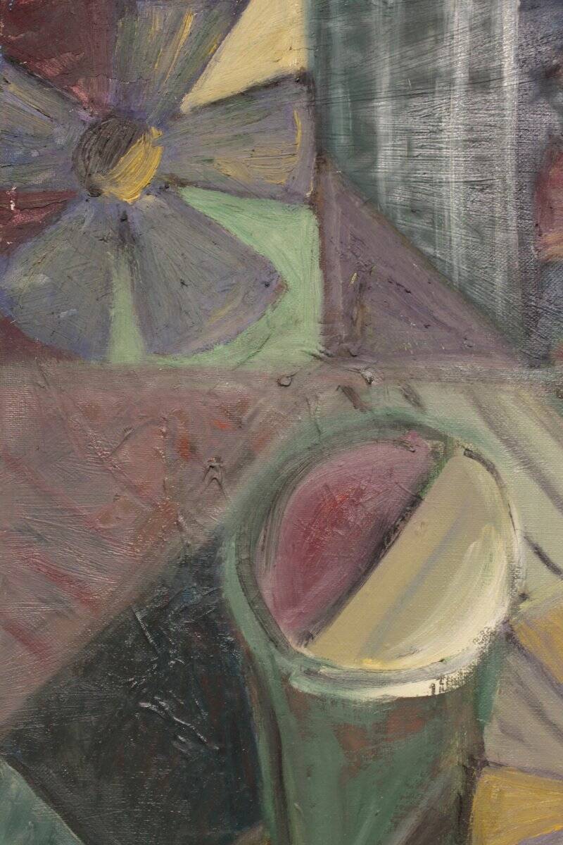 Cubist Still Life with Flowers - Elisabeth Ronget