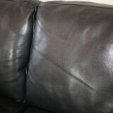 Black leather sofa from Denmark