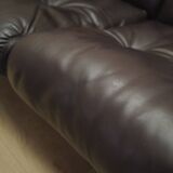 Leather living room set, Italian design, 1960s, manufacturer: B&B Italia