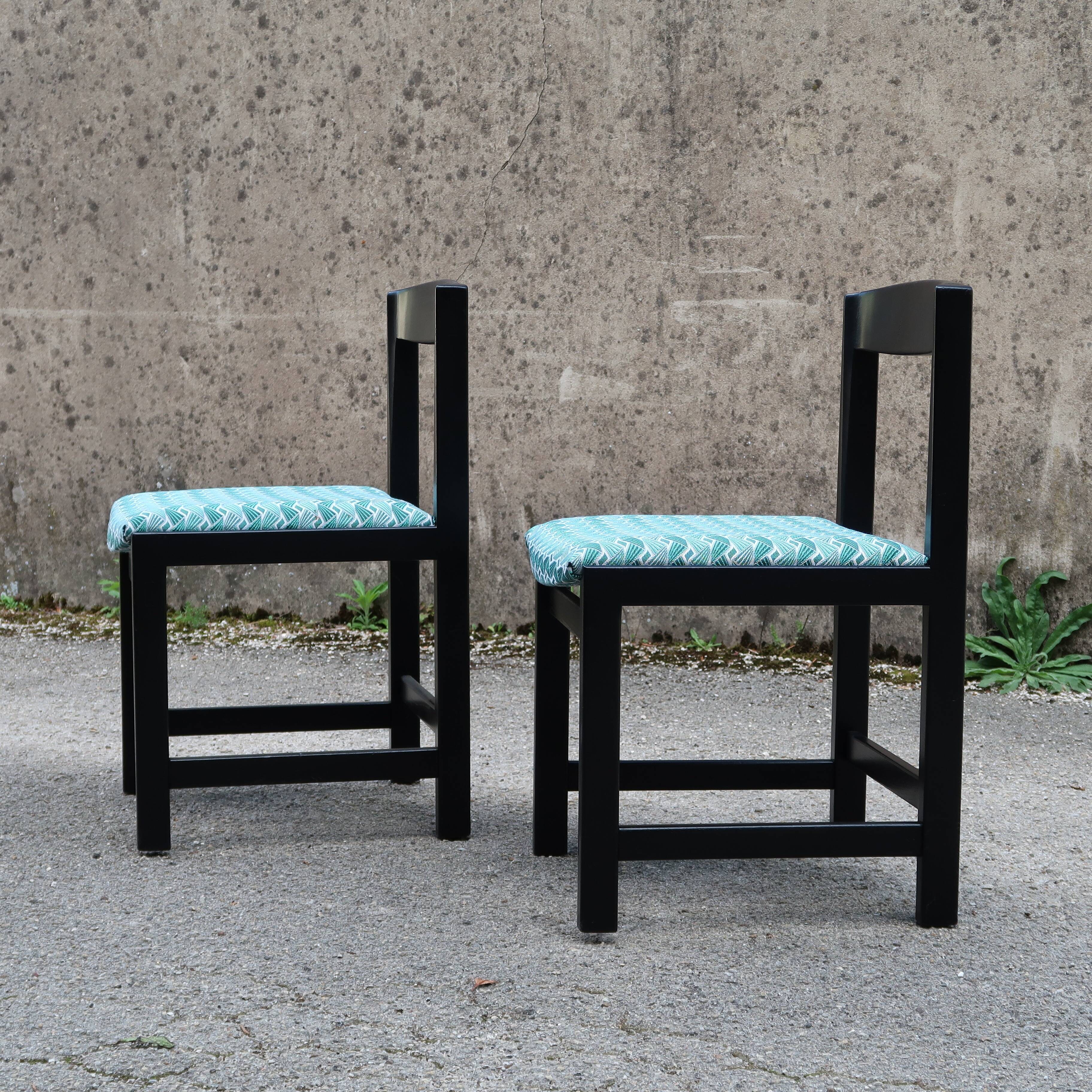 Black and blue chairs by Ulferts Tibro