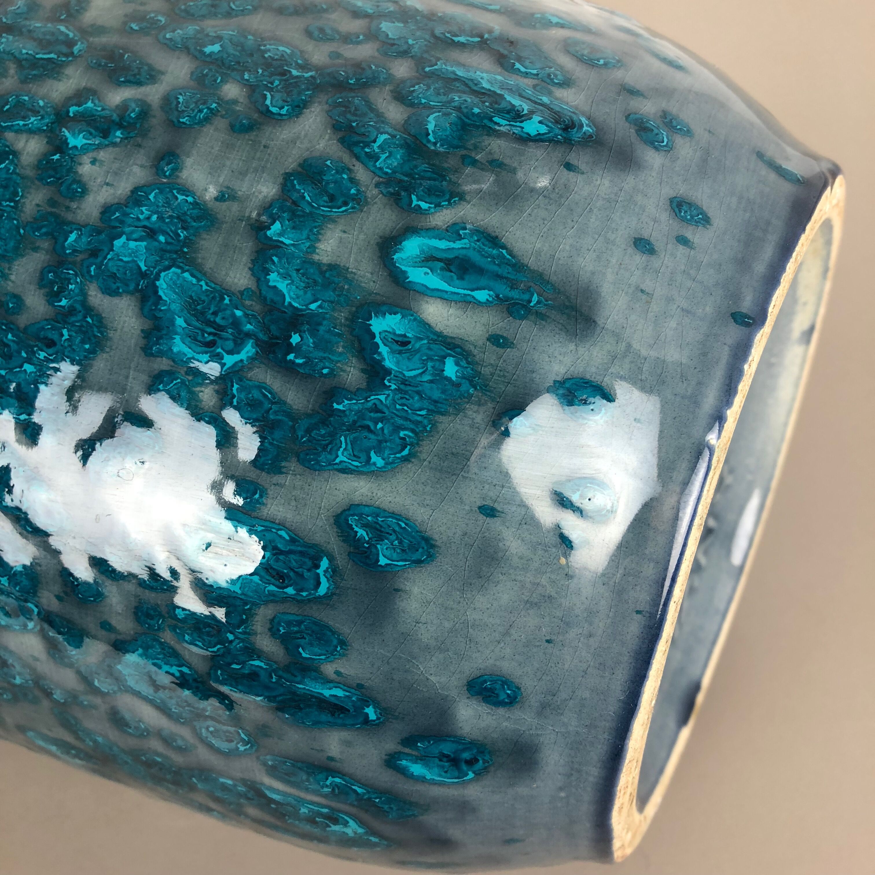 Fat lava multi-color 517-45 vase made by Scheurich, 1970s