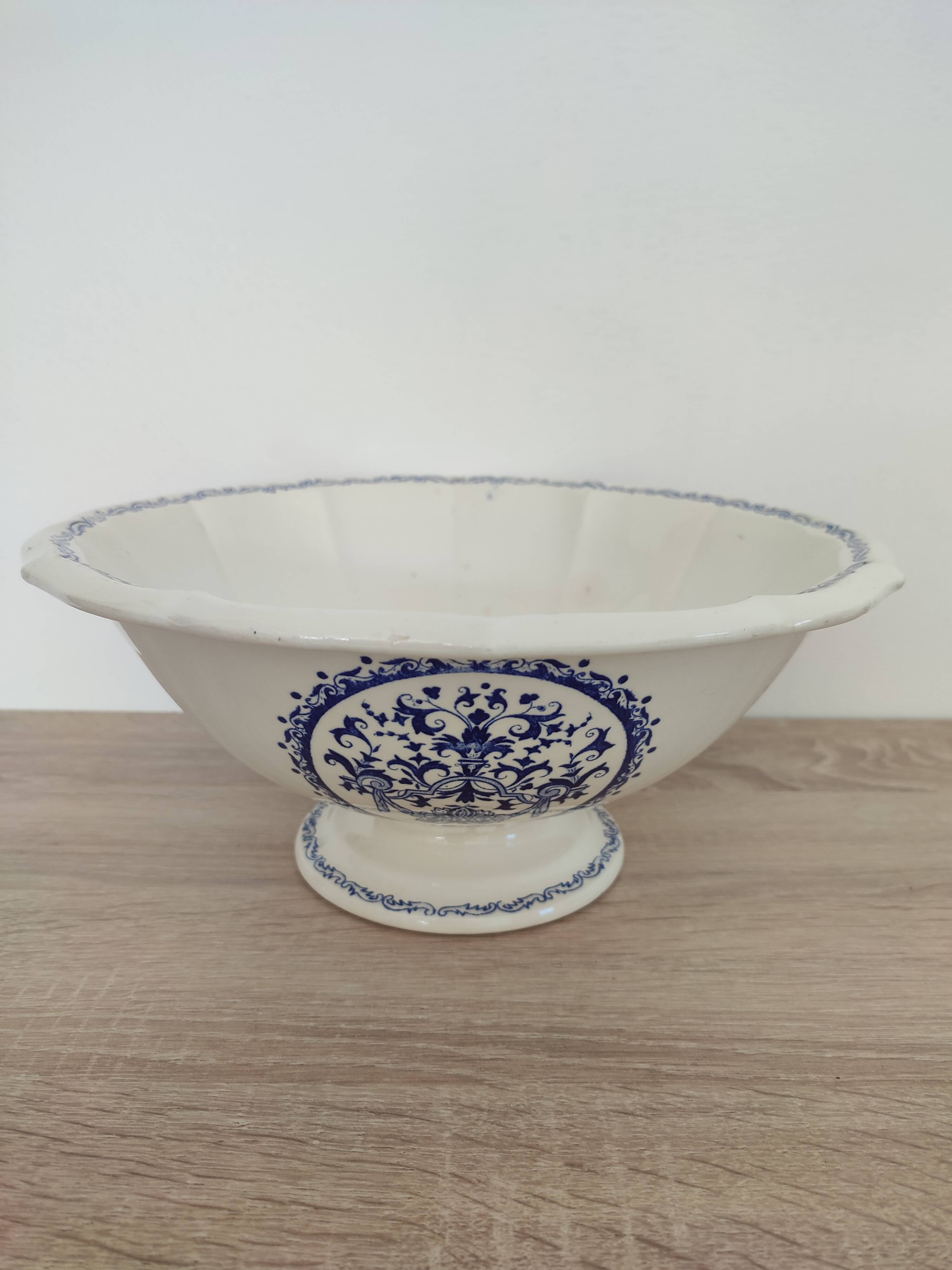 Old Faience Salad Bowl from Gien