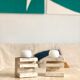 Pair of travertine candlesticks by Fratelli Mannelli, 1970