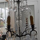 chandelier with bronze tassel 4 lumieres