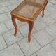 Old Louis XV style caned piano bench