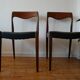 Pair of Scandinavian teak chairs by Niels O. Moller circa 1950