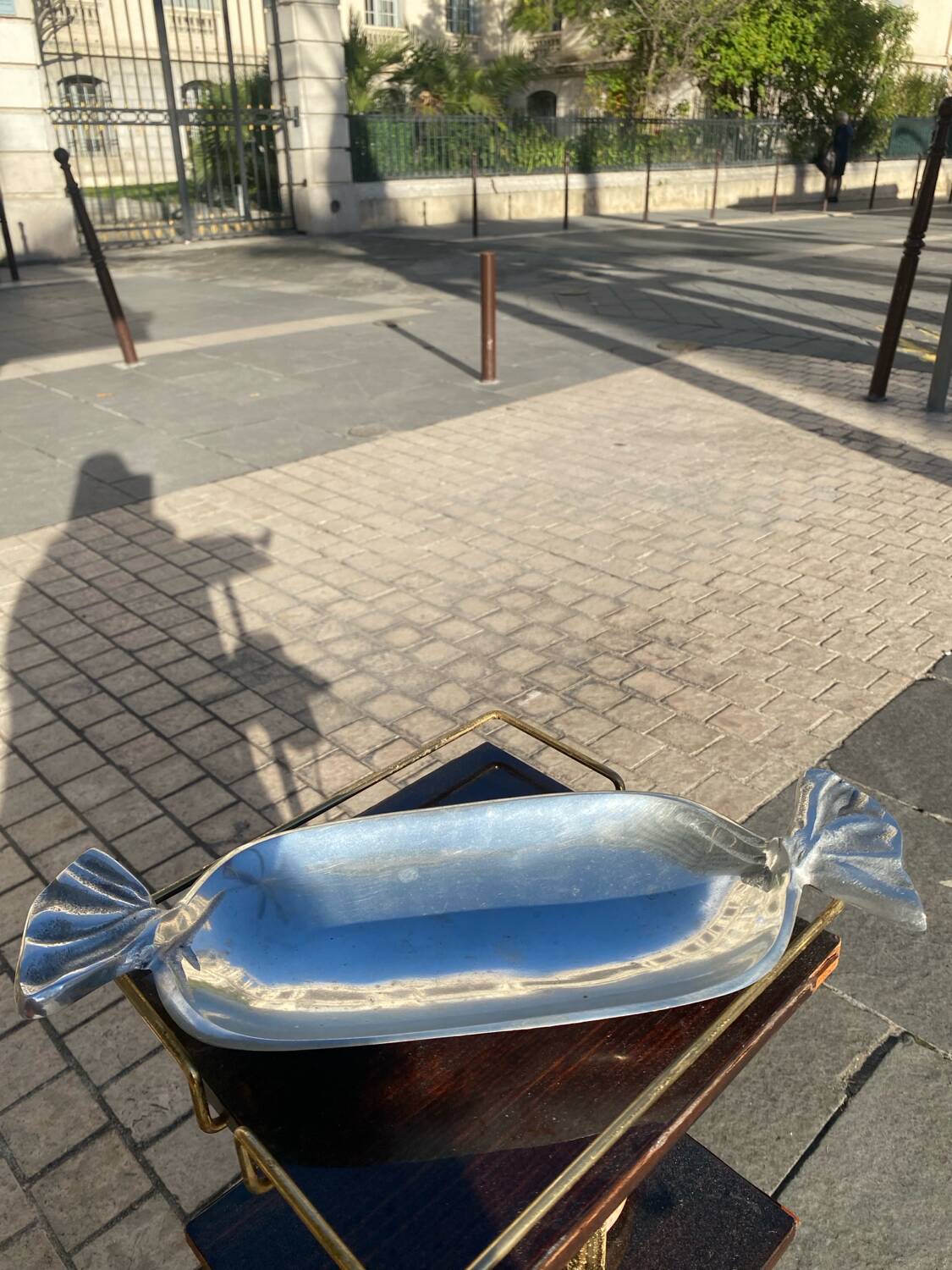 Vintage metal candy dish