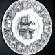 Sarreguemines U&C illustrated talking plate "Napoleon" 19th century.