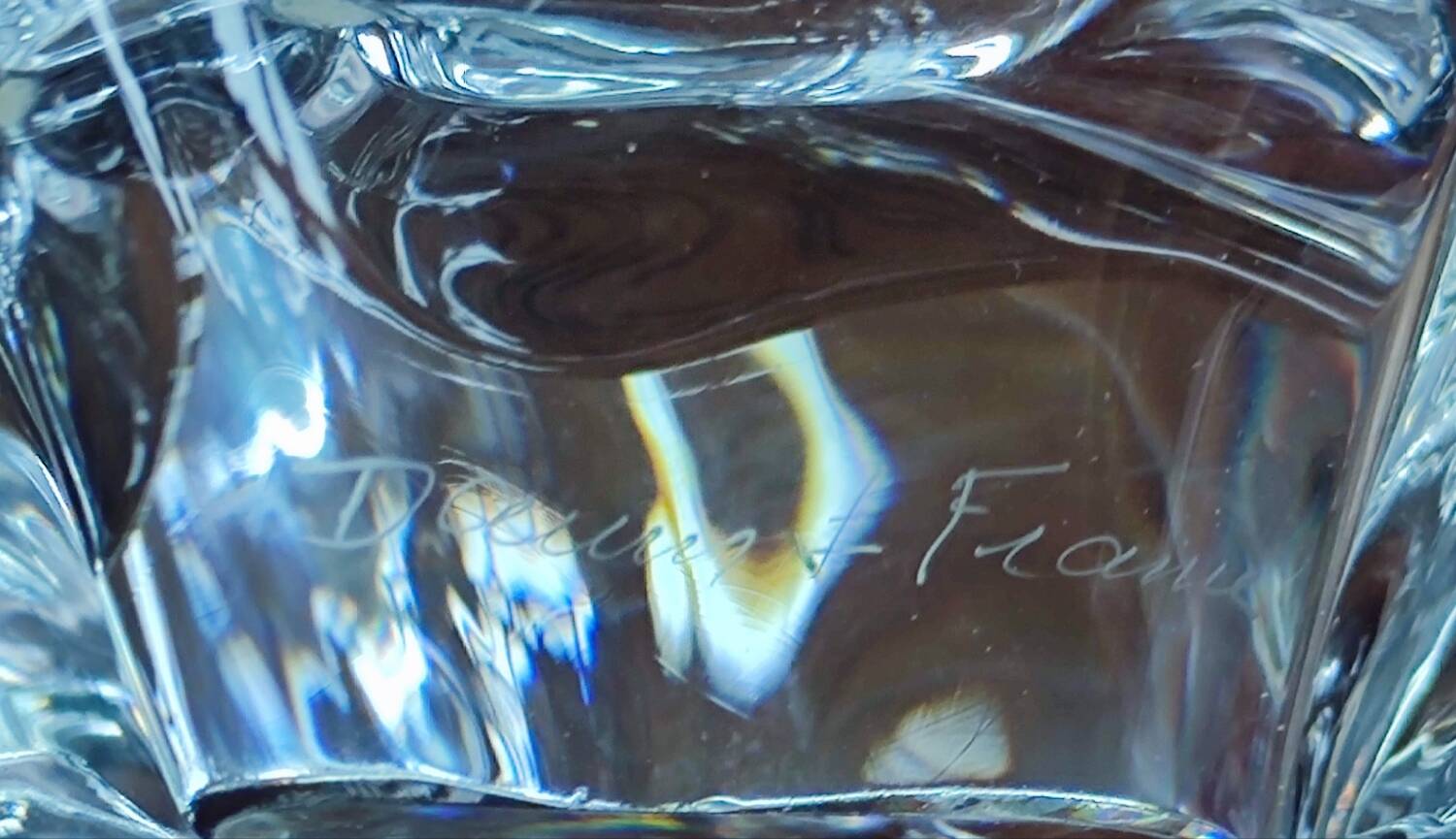 Antique Daum France Crystal Fruit Bowl