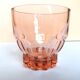 6 pink glass water glasses