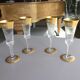 St Louis crystal champagne flutes