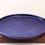 Plat en céramique bleu Charles Voltz Vallauris
