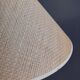 Table lamp in braided blond wood, braided rattan lampshade, 70 years