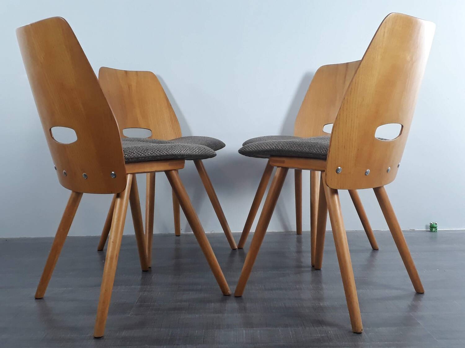Set of 4 Lollipops chairs, Jiràk design, 1960s