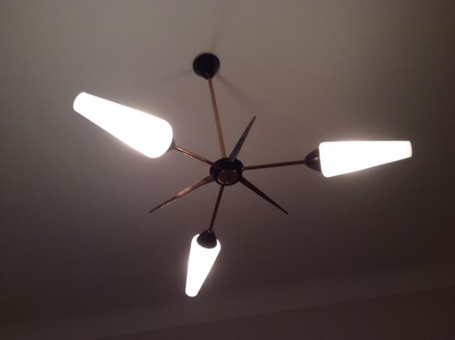 Chandelier 3 vintage lamps