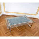 Marble and glass coffee table, Italy 1970s