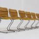 Set of 6 vintage chrome and leather dining room chairs 1970s Italy