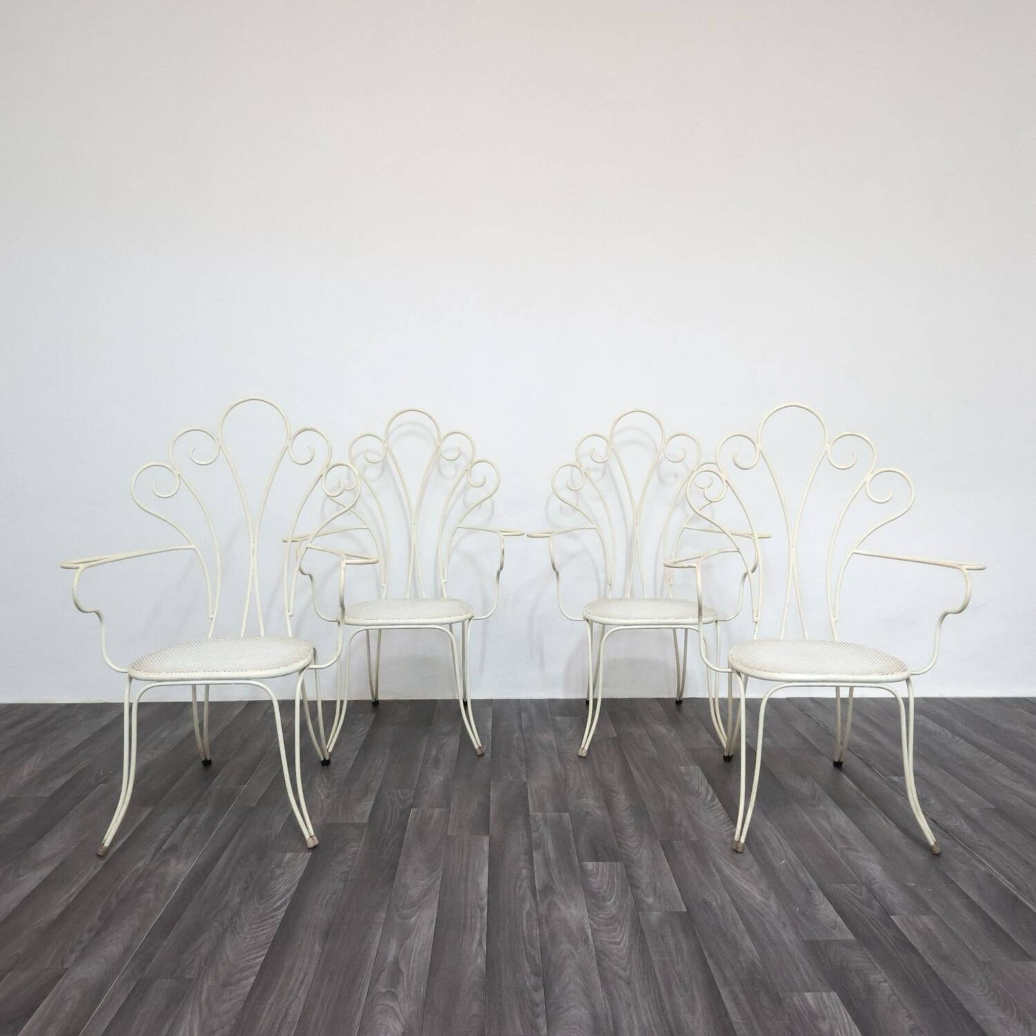 Lio Carminati Sedie Da Giardino 4 Pz Design Anni 50 Modernariato