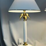 Pair of white ceramic lamps 1970