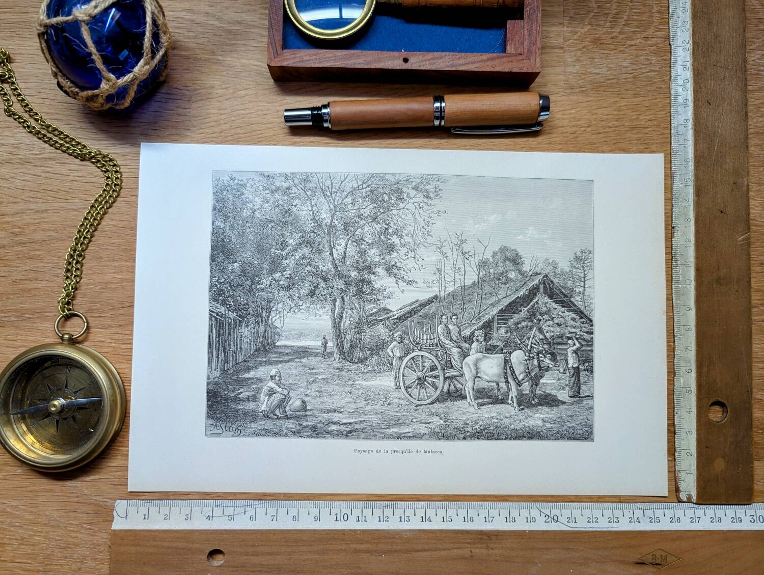 Printed in 1898, Malacca Peninsula, Malaysia.