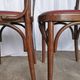 Vintage Bentwood Dining Chairs - Thonet Style - Red Faux Leather - Set of 4