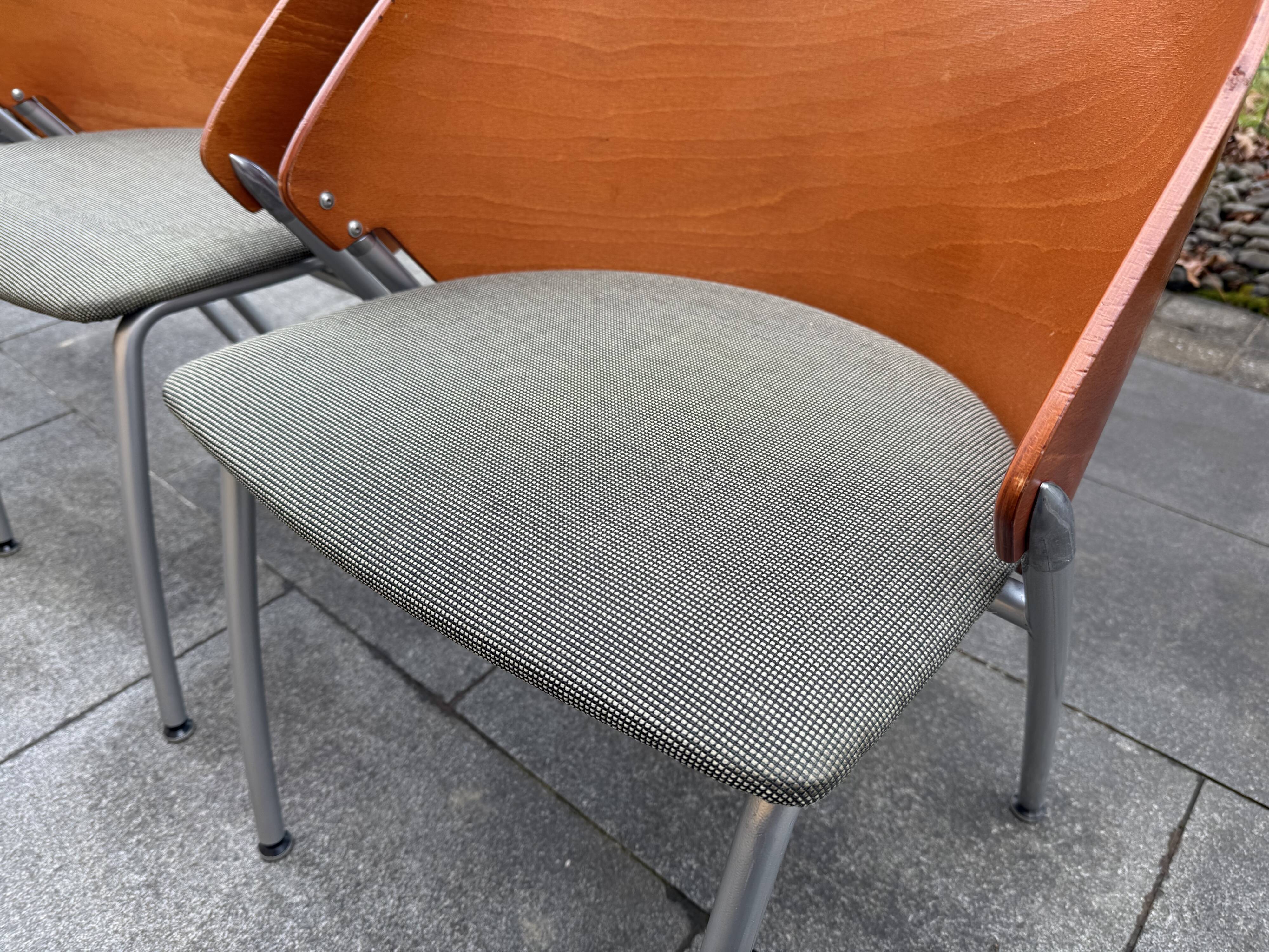 Set of 6 Dutch Lande chairs from the 80s