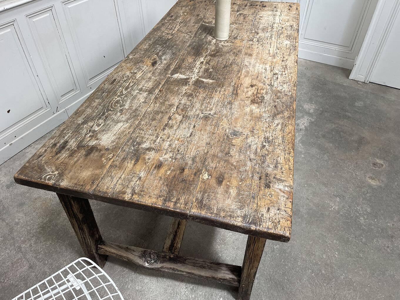 Table de ferme 1900 en chêne "Ruoms"