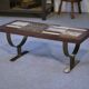 Ceramic and fir coffee table, 1960s