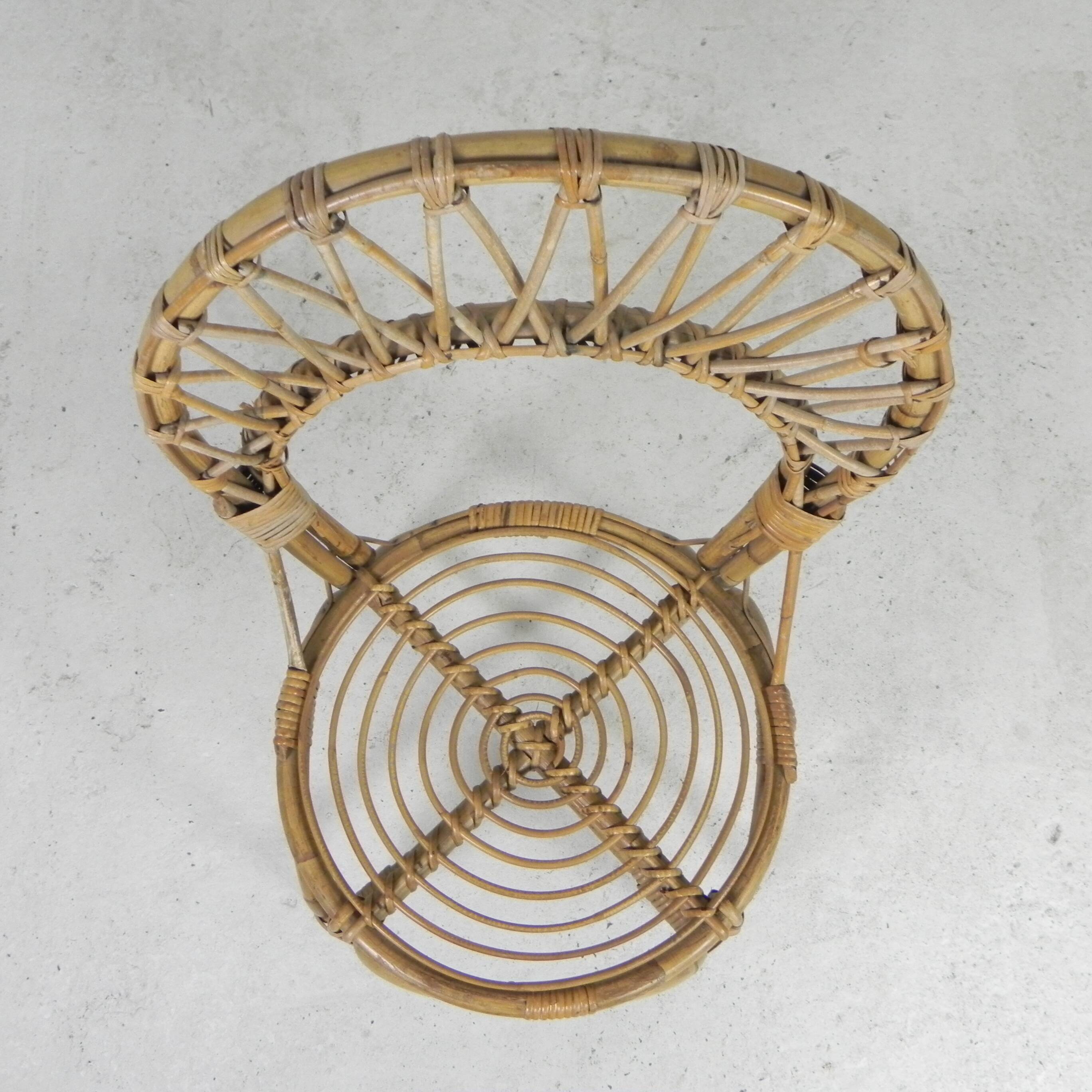 Bamboo chair, dining table chair, 1950s