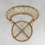 Bamboo chair, dining table chair, 1950s