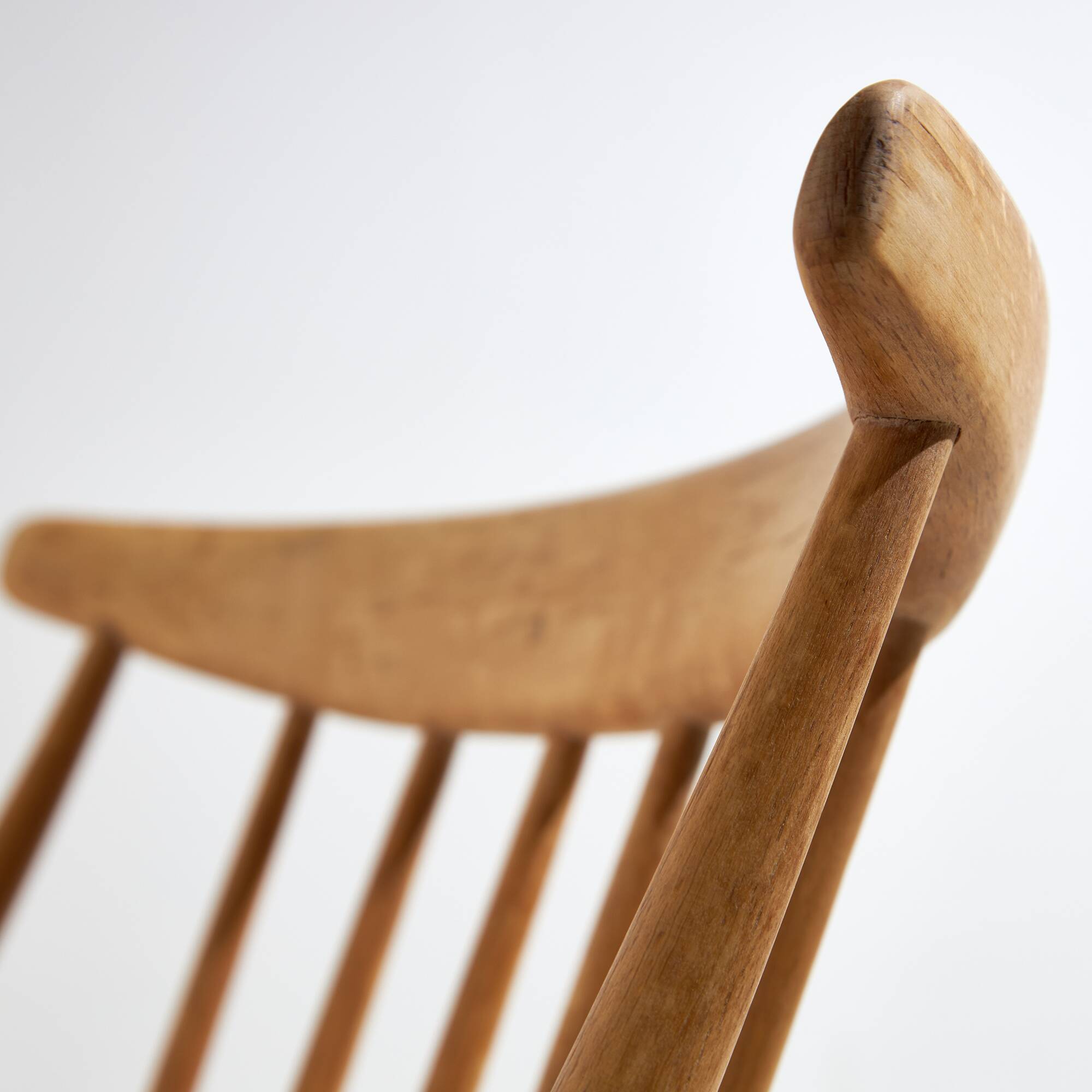 Iw3 beech rocking chair by illum wikkelsø for niels eilersen (mk10413)