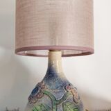 Handcrafted table lamp with glazed stoneware