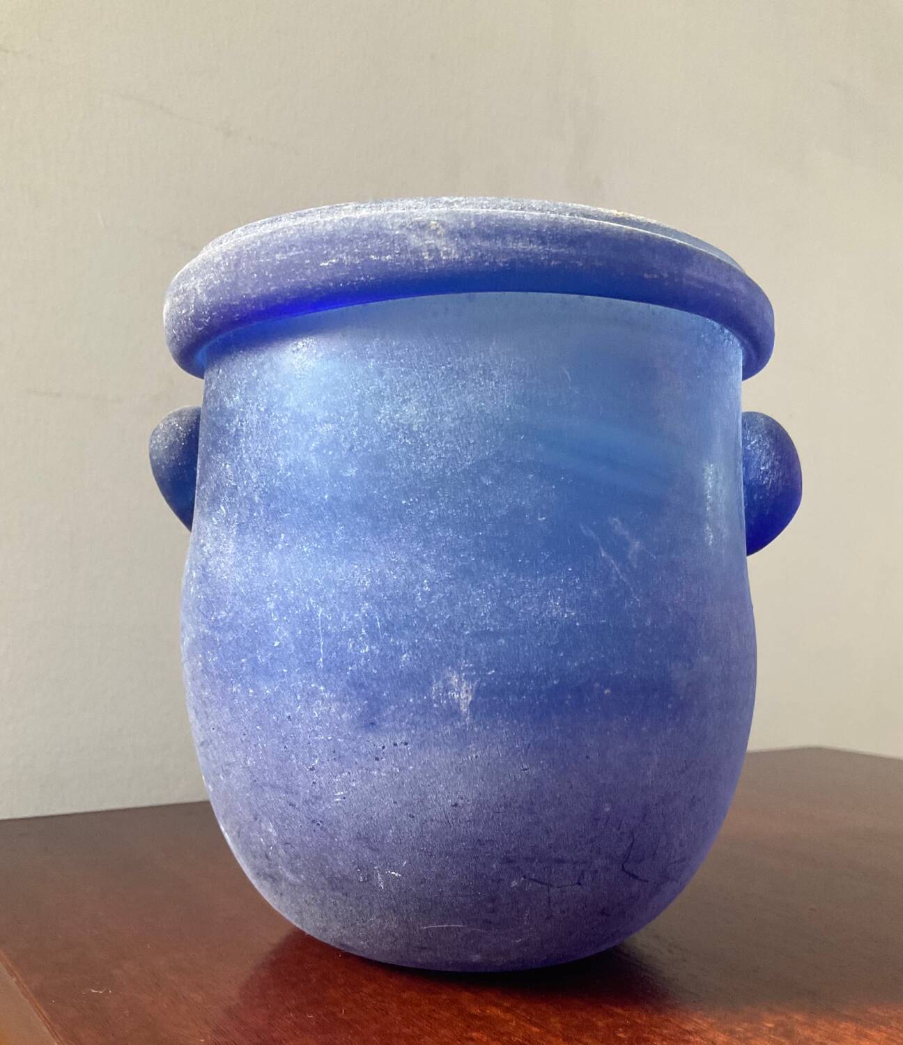 Cache pot vintage « Scavo » pâte de verre de Murano
