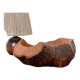 Empty carved wooden pocket