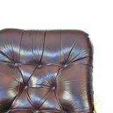 Scandinavian upholstered leather armchair