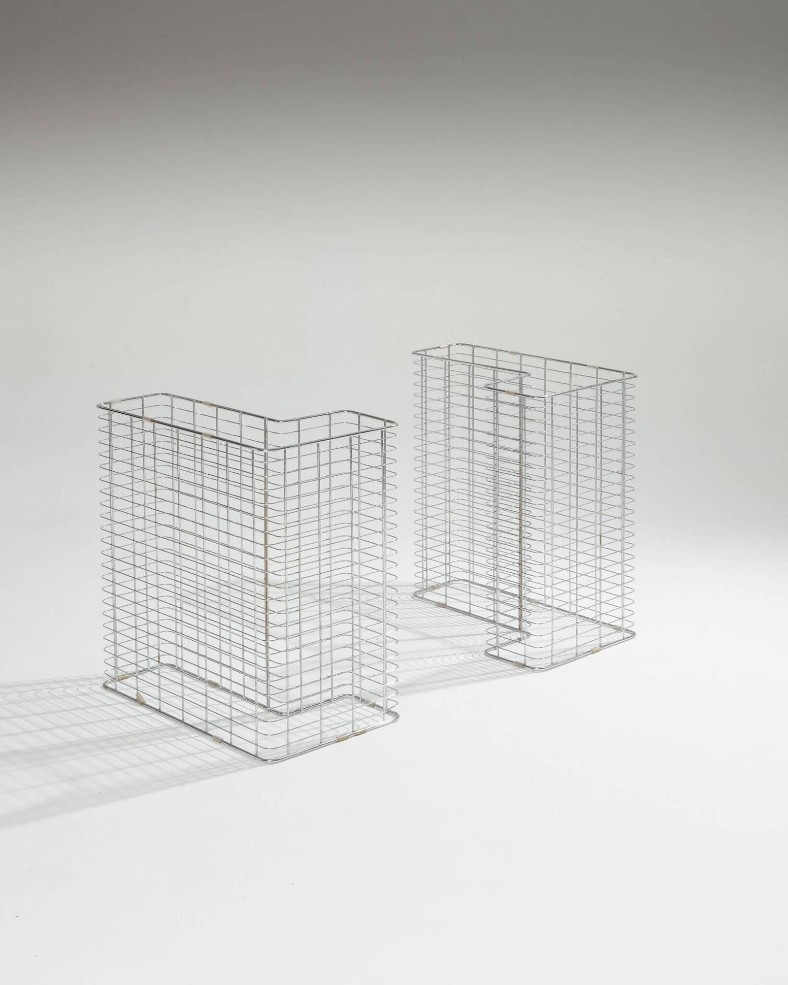Large "Wire" Desk in Glass and Metal, Terence Conran, 1980s