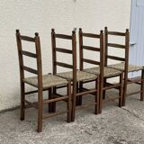 Two-tone straw chairs 1950