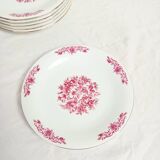 7 assiettes plates fleuries Bavaria