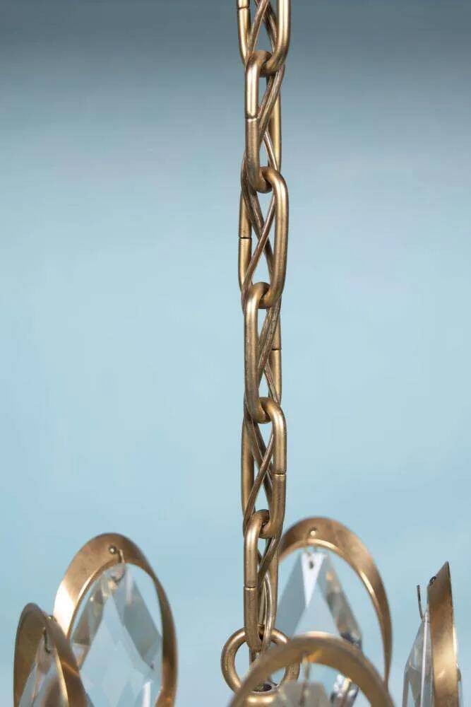 Lustre Palwa milieu du siècle en cristal