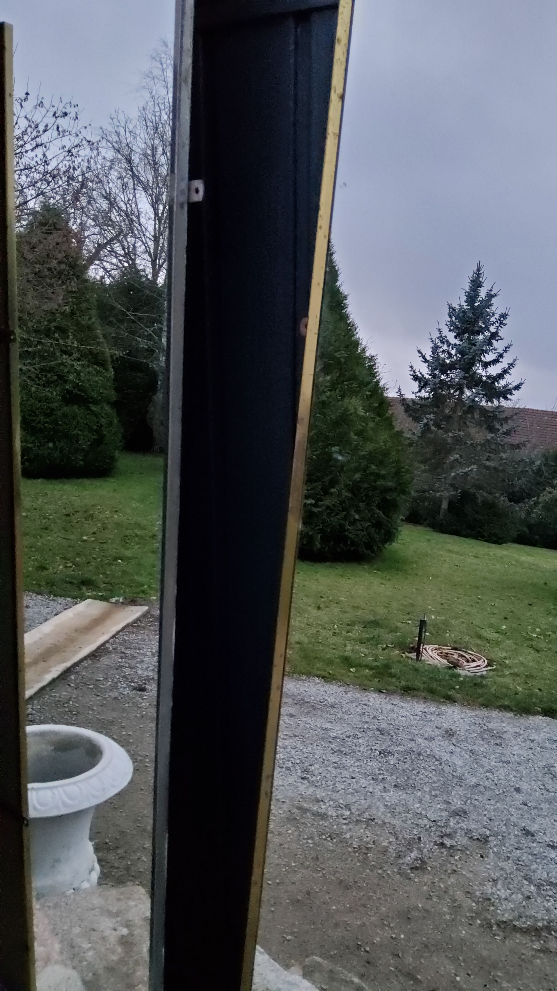 Set of 3 large mirrors rear-view mirrors from the 60s 31x127cm