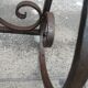 Art Nouveau wrought iron fireplace screen grate